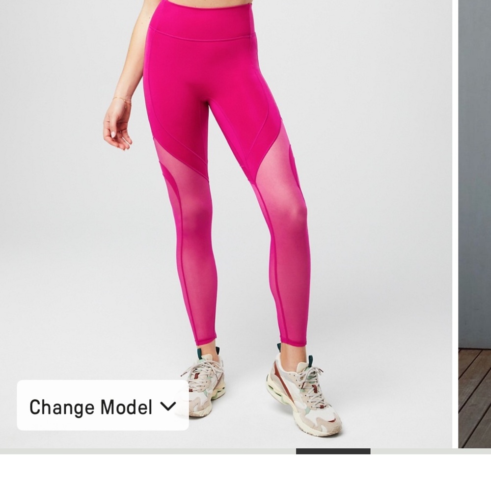 2x Fabletics Hot Pink Leggings